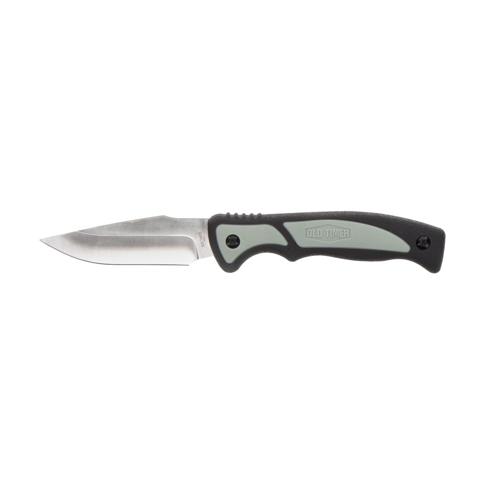 old timer 1137140 trail boss 3.70" fixed caper plain stainless steel blade 5.25" tpe handle includes sheath Old Timer 1137140 Trail Boss 3.70" Fixed Caper Plain Stainless Steel Blade 5.25" TPE Handle Sports South item 151580