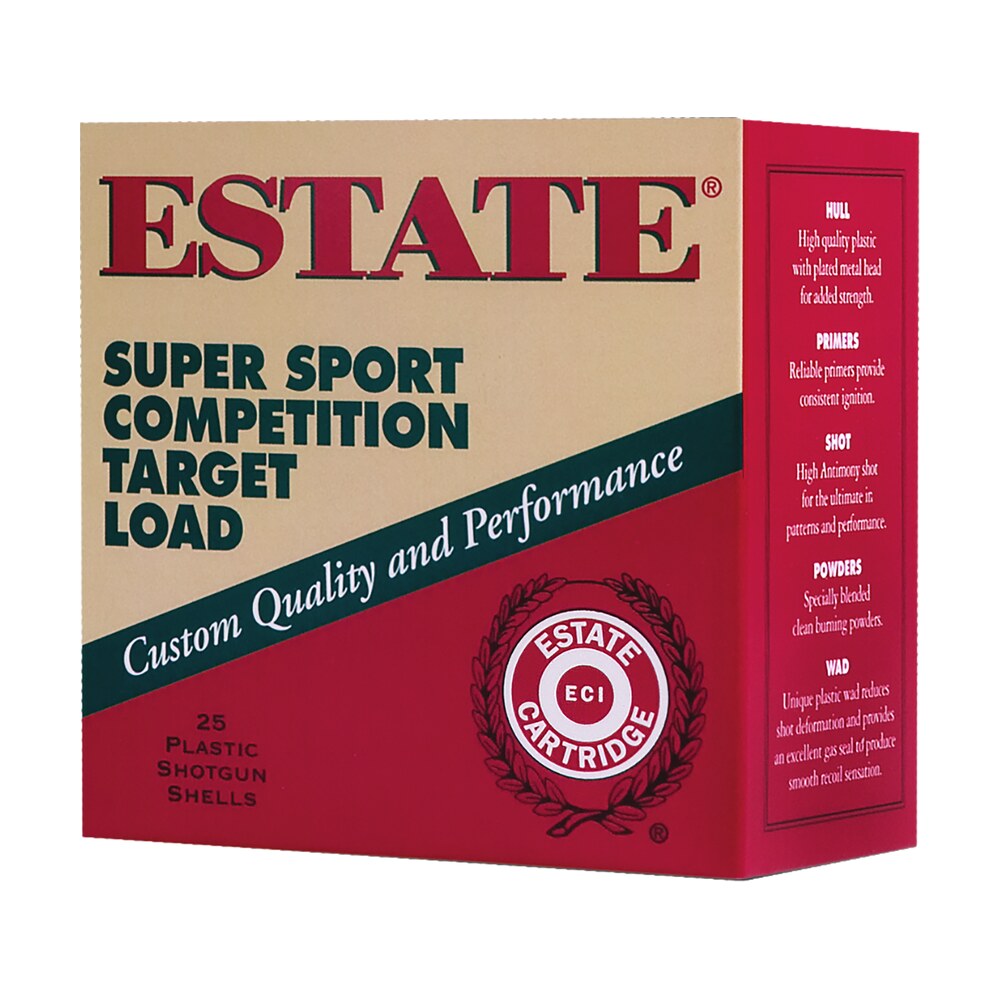 estate cartridge ss12xh110075wm super sport target 12gauge 2.75" 1oz 7.5shot *200 box case only Estate Cartridge SS12XH110075WM Super Sport Target 12Gauge 2.75" 1oz 7.5Shot *200 Box Case Only Sports South item 151723