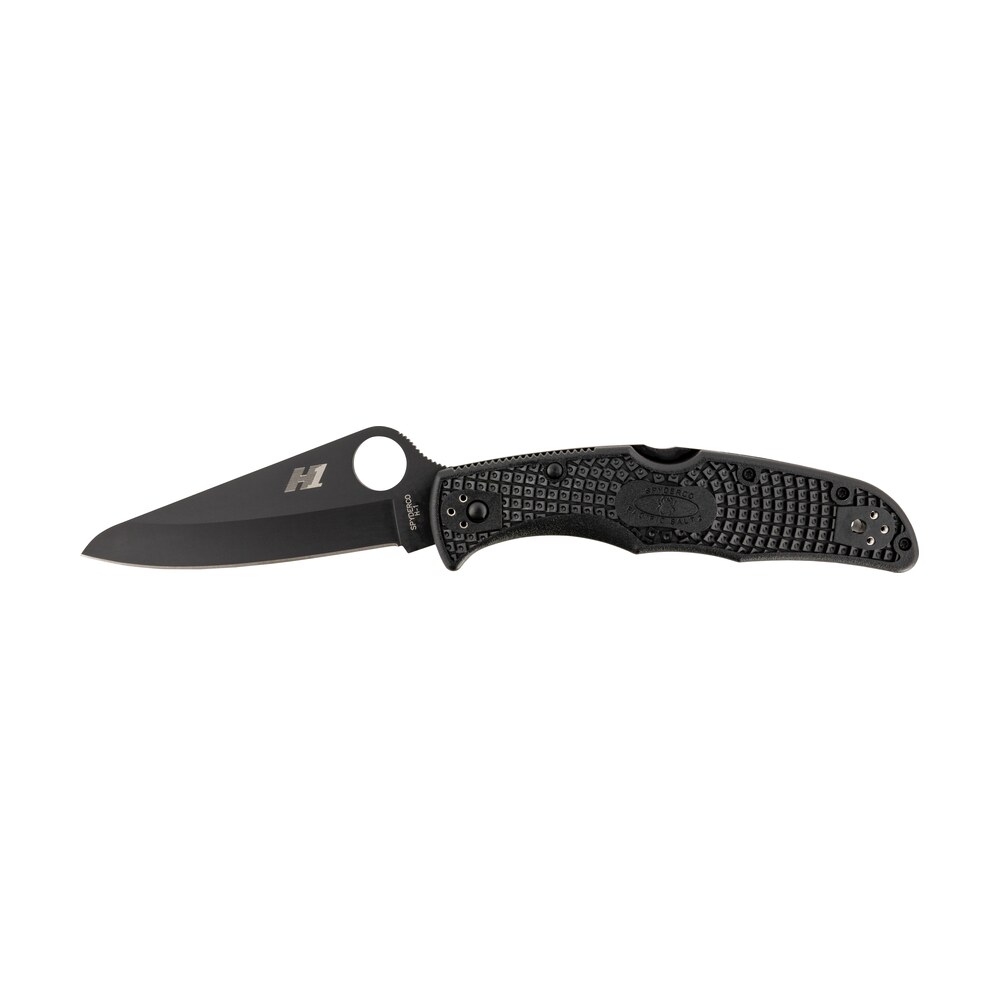 spyderco c91pbbk2 pacific salt 2 3.78" folding drop point plain black h2 steel blade/ black textured frn handle Spyderco C91PBBK2 Pacific Salt 2 3.78" Folding Drop Point Plain Black H2 Steel Blade/ Black Sports South item 151739