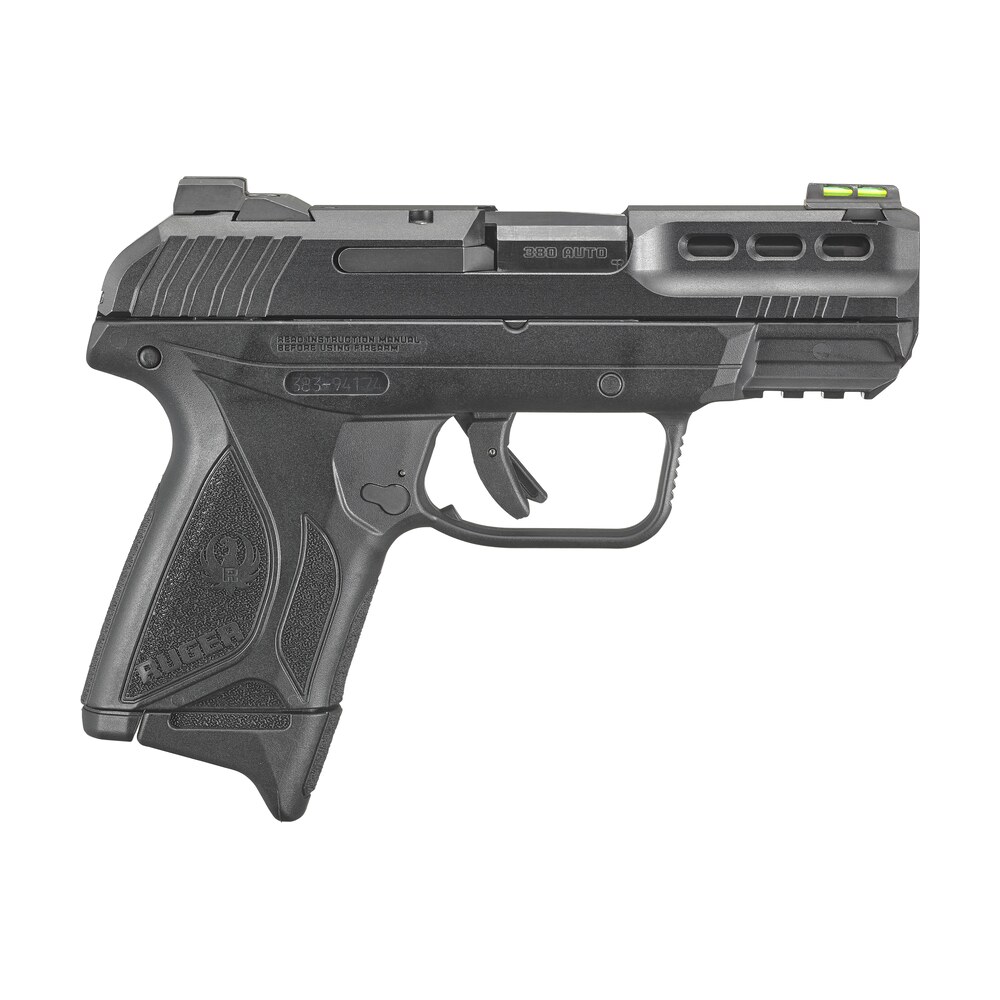 ruger 3839 security 380 380 acp 10+1/15+1 3.42" black oxide barrel, black serrated steel slide, black polymer frame w/accessory rail, black polymer grips Ruger 3839 Security-380 380 ACP 10+1/15+1 3.42" Black Oxide Sports South item 151753