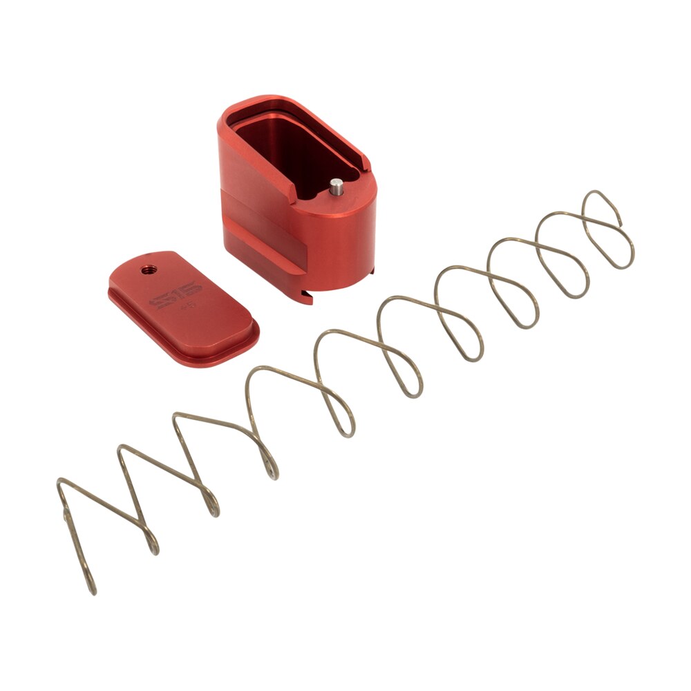shield arms sas15me5red magazine extension 5rd compatible w/ shield arms s15 magazine, red anodized aluminum Shield Arms SAS15ME5RED Magazine Extension 5rd Compatible Sports South item 151796