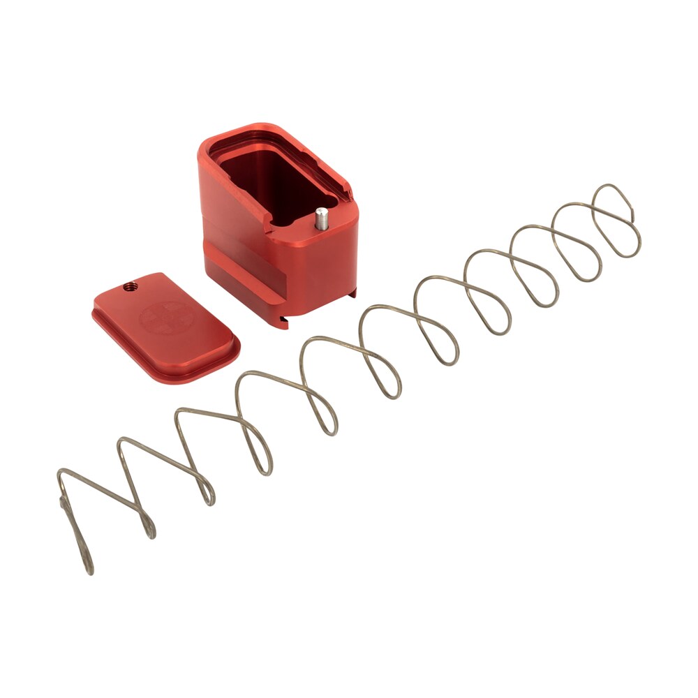 shield arms g19me5red magazine extension +5 extended 9mm luger/40 s&w 5rd compatible w/glock 19/23, red anodized aluminum Shield Arms G19ME5RED Magazine Extension +5 Extended 9mm Luger/40 S&W 5rd Compatible Sports South item 151800