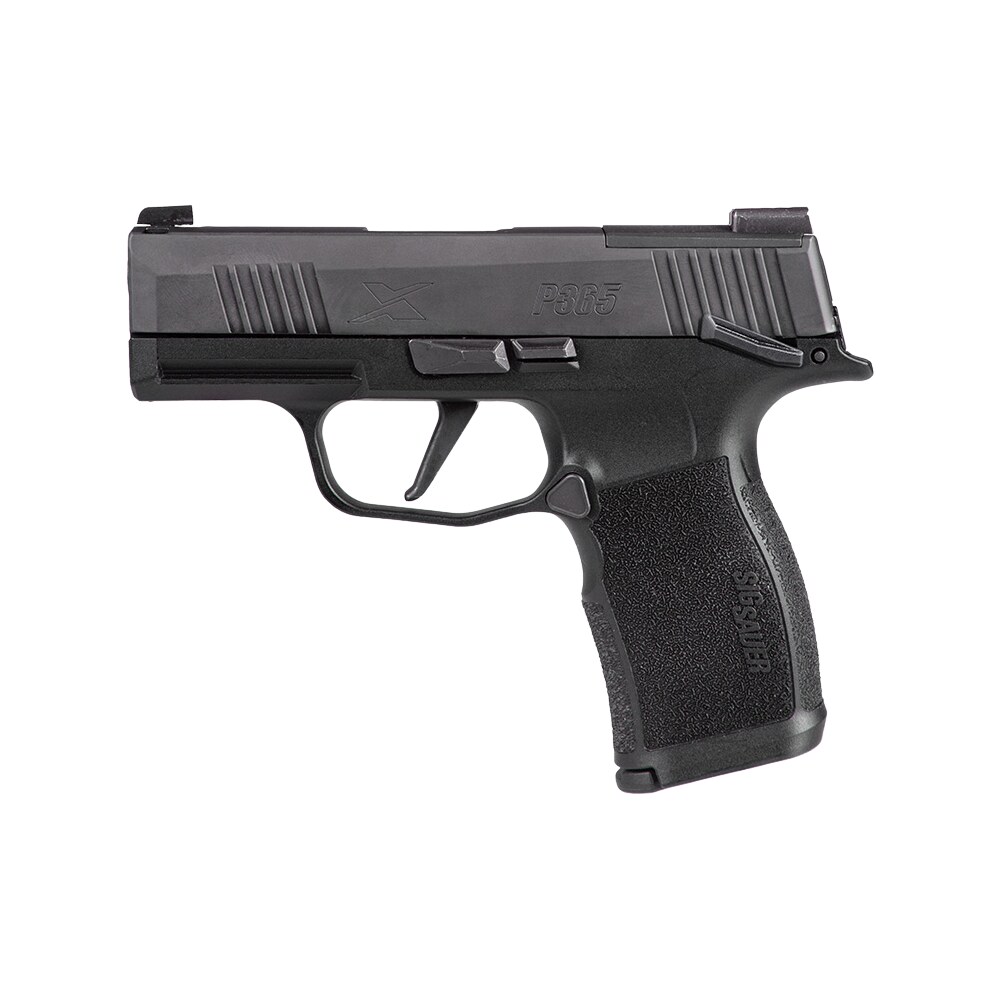 sig sauer 365x9bxr3pms p365x micro compact 9mm luger 12+1, 3.10" black steel barrel, black nitron optic ready/serrated stainless steel slide, black stainless steel frame w/beavertail & picatinny rail Sig Sauer 365X9BXR3PMS P365X Micro-Compact 9mm Luger 12+1, 3.10" Black Steel Sports South item 151815