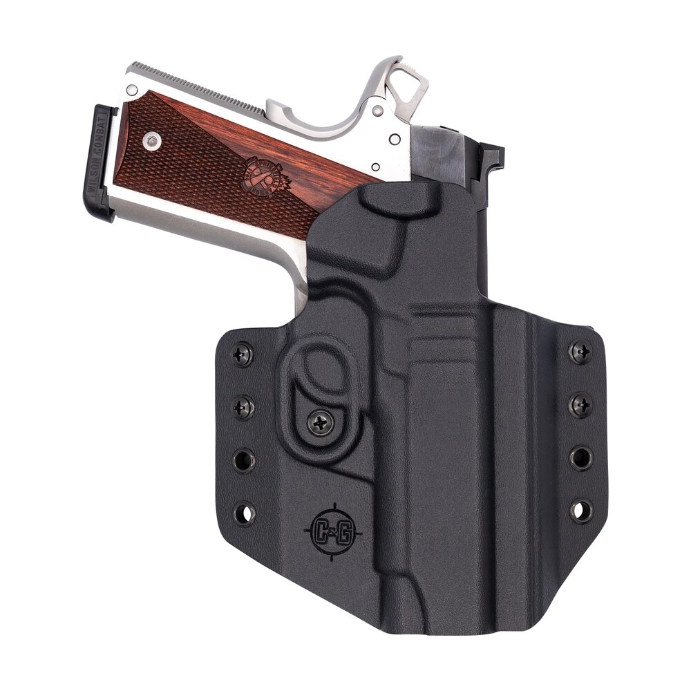 c&g holsters 1856100 covert owb black kydex belt loop fits 1911 4.25"/ wilson combat edc x9 right hand C&G Holsters 1856100 Covert OWB Black Kydex Belt Loop Sports South item 151955