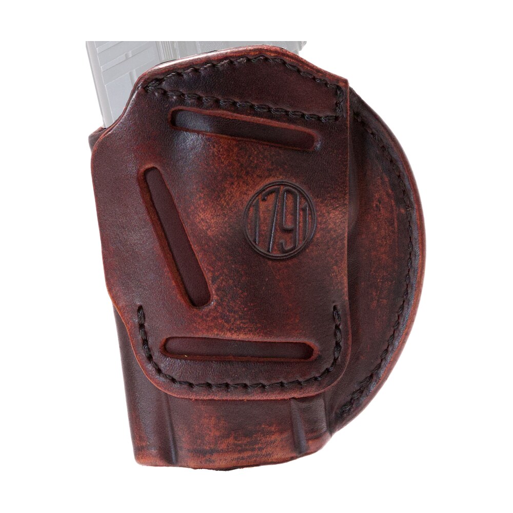 1791 gunleather 4wh6vtgr 4 way iwb/owb size 06 vintage leather belt clip compatible w/glock 21/walther pdp right hand 1791 Gunleather 4WH6VTGR 4-Way IWB/OWB Size 06 Vintage Leather Belt Clip Compatible Sports South item 151991