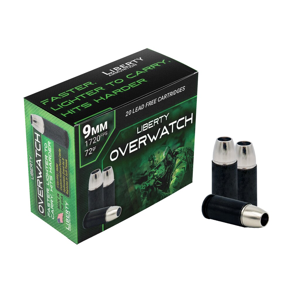 liberty ammunition laow9mm721700 overwatch 9mmluger 72gr open cavity design 20 per box/50 case Liberty Ammunition LAOW9MM721700 OverWatch 9mmLuger 72gr Open Cavity Design 20 Per Box/50 Case Sports South item 152007