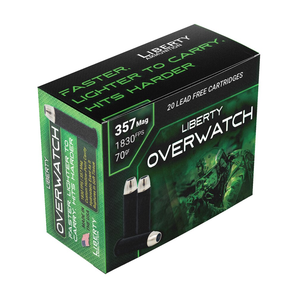 liberty ammunition laow357701830 overwatch 357mag 70gr open cavity design 20 per box/50 case Liberty Ammunition LAOW357701830 OverWatch 357Mag 70gr Open Cavity Design 20 Per Box/50 Case Sports South item 152008
