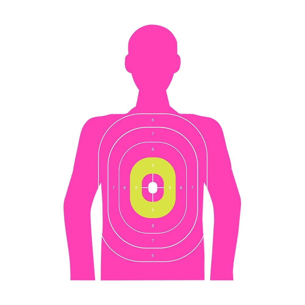 ez aim 15653 in the pink silhouette paper works w/handgun/shotgun/airsoft gun/bb guns/pellet gun pink 3 pack EZ-Aim 15653 In the Pink Silhouette Paper Works Sports South item 152394
