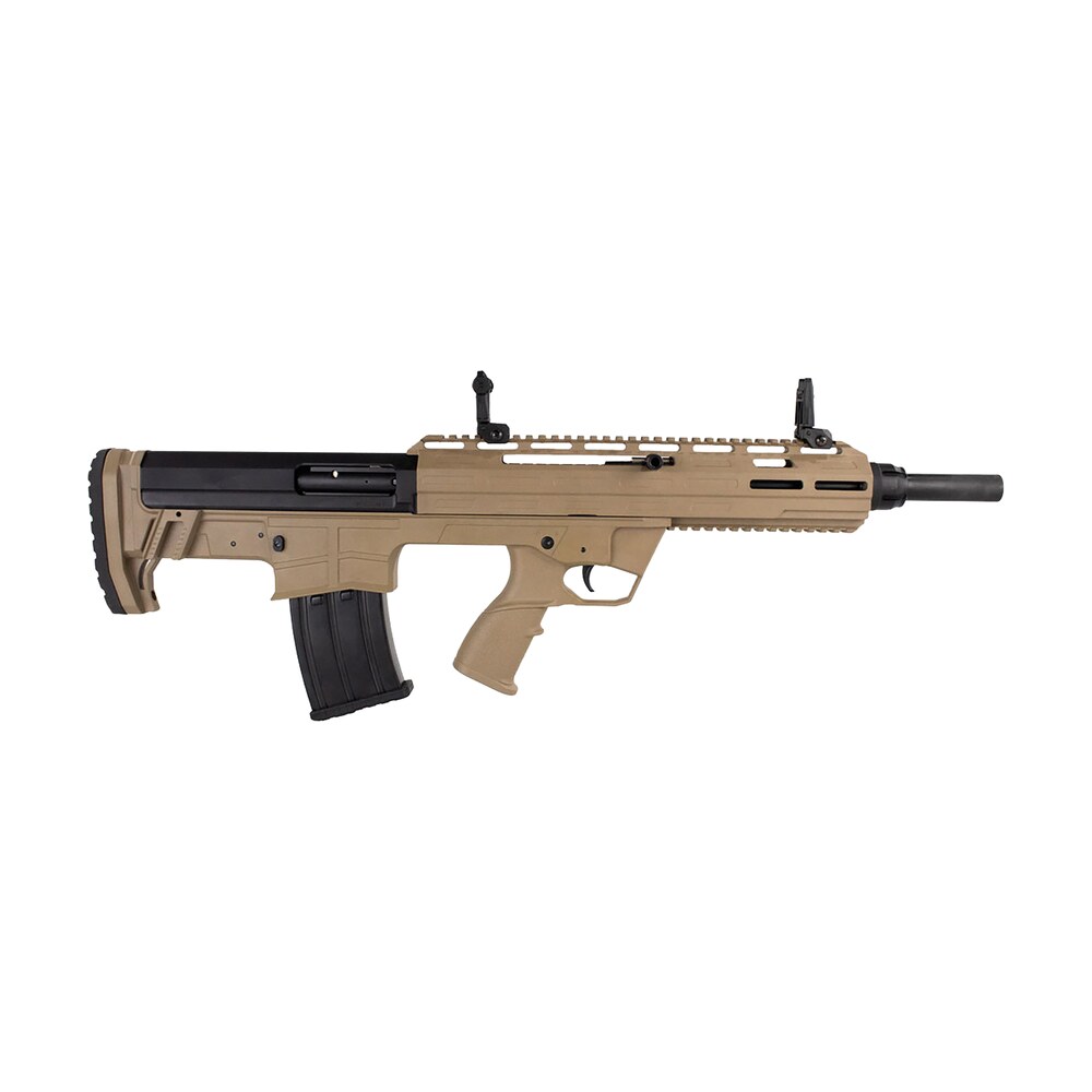tokarev usa 21000128 tbp 12 gauge 3" 5+1 18.50", fde, cheek riser compatible bull pup stock, flip up sights, 3 chokes Tokarev USA 21000128 TBP 12 Gauge 3" 5+1 18.50", FDE, Cheek Riser Compatible Bull-Pup Sports South item 152730