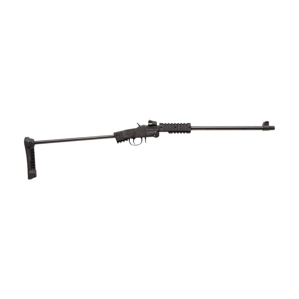 chiappa firearms 500265 little badger xtreme full size 22 lr 1 shot, 16.50" black steel threaded barrel, black quad picatinny receiver, black folding steel rod stock, right hand Chiappa Firearms 500265 Little Badger Xtreme Full Size 22 LR 1 Shot, 16.50" Black Steel Sports South item 152746