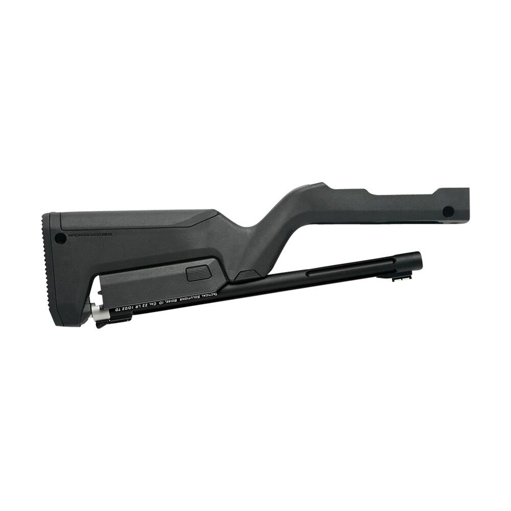 tactical solutions tdcmbbblk x ring takedown barrel and stock combo 22 lr 16.50" matte black fluted & threaded with fiber optic sight, black magpul backpacker stock fits ruger 10/22 takedown Tactical Solutions TDCMBBBLK X-Ring Takedown Barrel and Stock Combo 22 LR 16.50" Matte Black Sports South item 152781