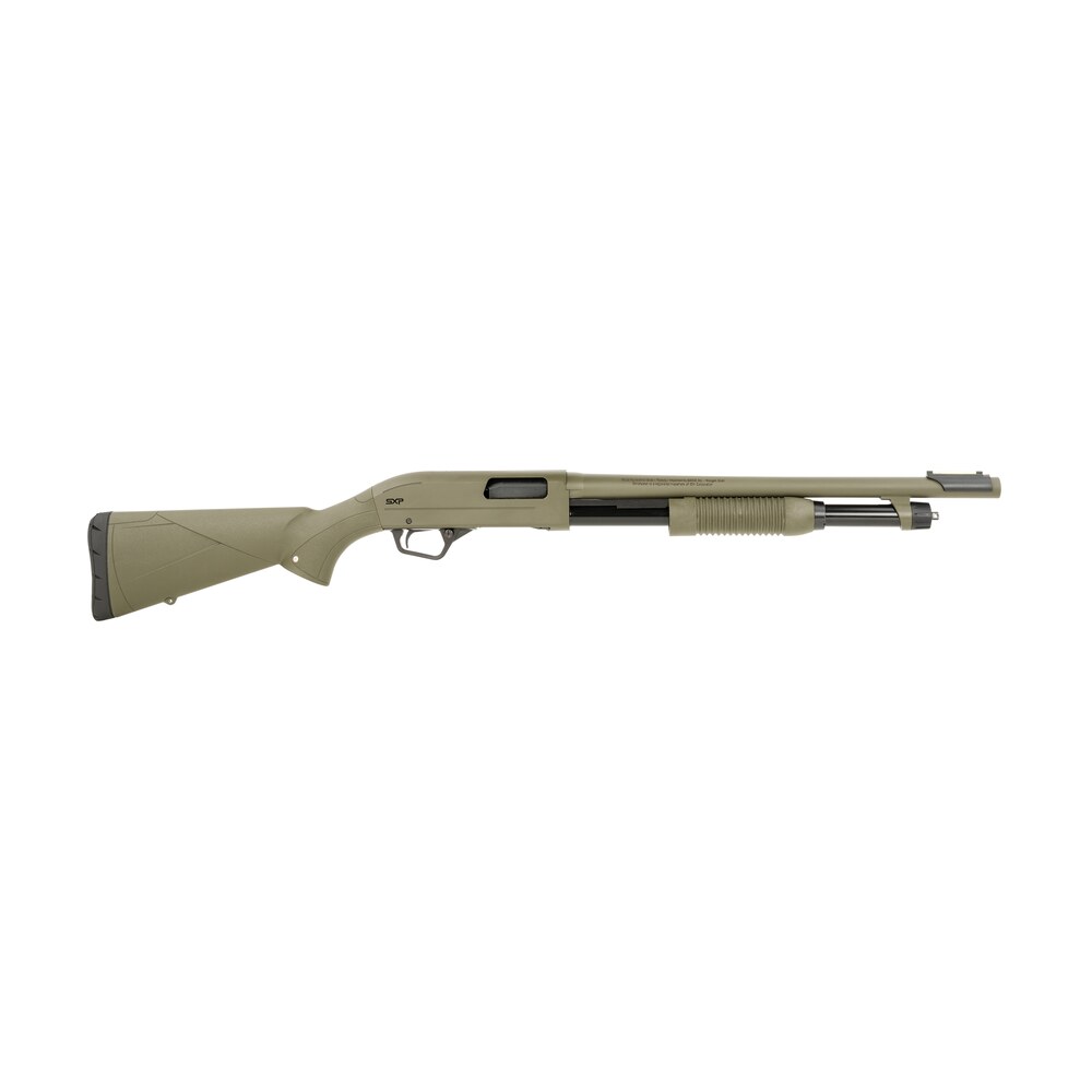winchester repeating arms 512425395 sxp defender full size 12 gauge pump 3" 5+1 18" od green steel barrel & receiver, fixed w/textured grip panels, od green synthetic stock Winchester Repeating Arms 512425395 SXP Defender Full Size 12 Gauge Pump 3" 5+1 18" OD Green Sports South item 152851