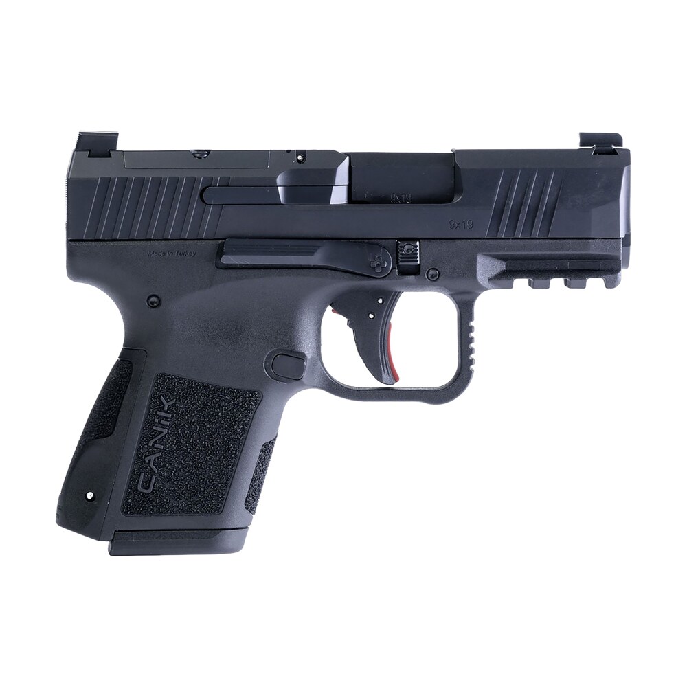 canik hg7651n mete mc9 9mm luger 10+1 3.18" black steel barrel, tennifer w/black cerakote optic ready/serrated slide, black polymer frame w/picatinny rail, black polymer grips Canik HG7651N Mete MC9 9mm Luger 10+1 3.18" Black Steel Sports South item 152965