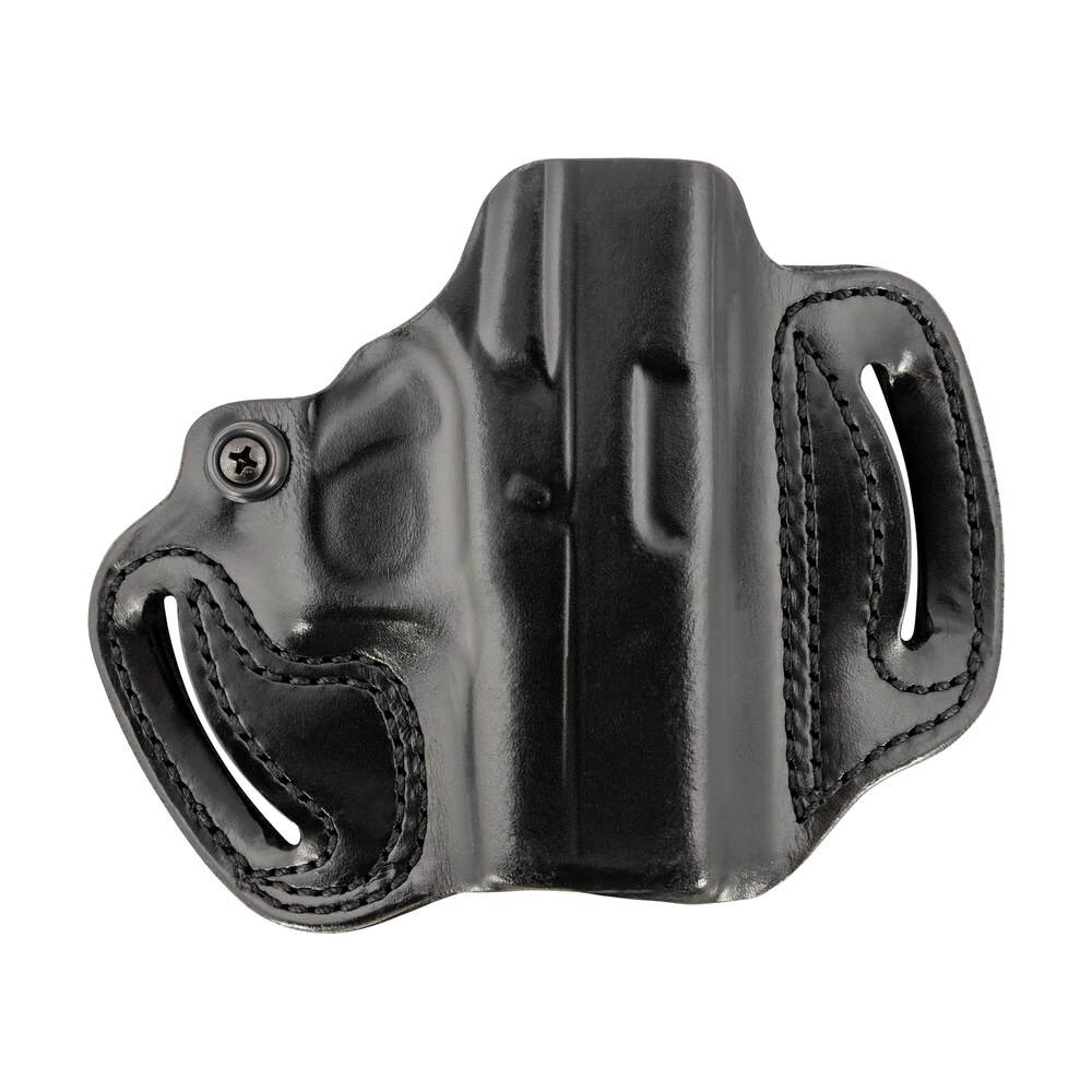desantis gunhide 086ba8bz0 mini slide owb black leather belt slide fits glock 43/43x/48 belt 1.75" wide black hand DeSantis Gunhide 086BA8BZ0 Mini Slide OWB Black Leather Belt Slide Sports South item 153173