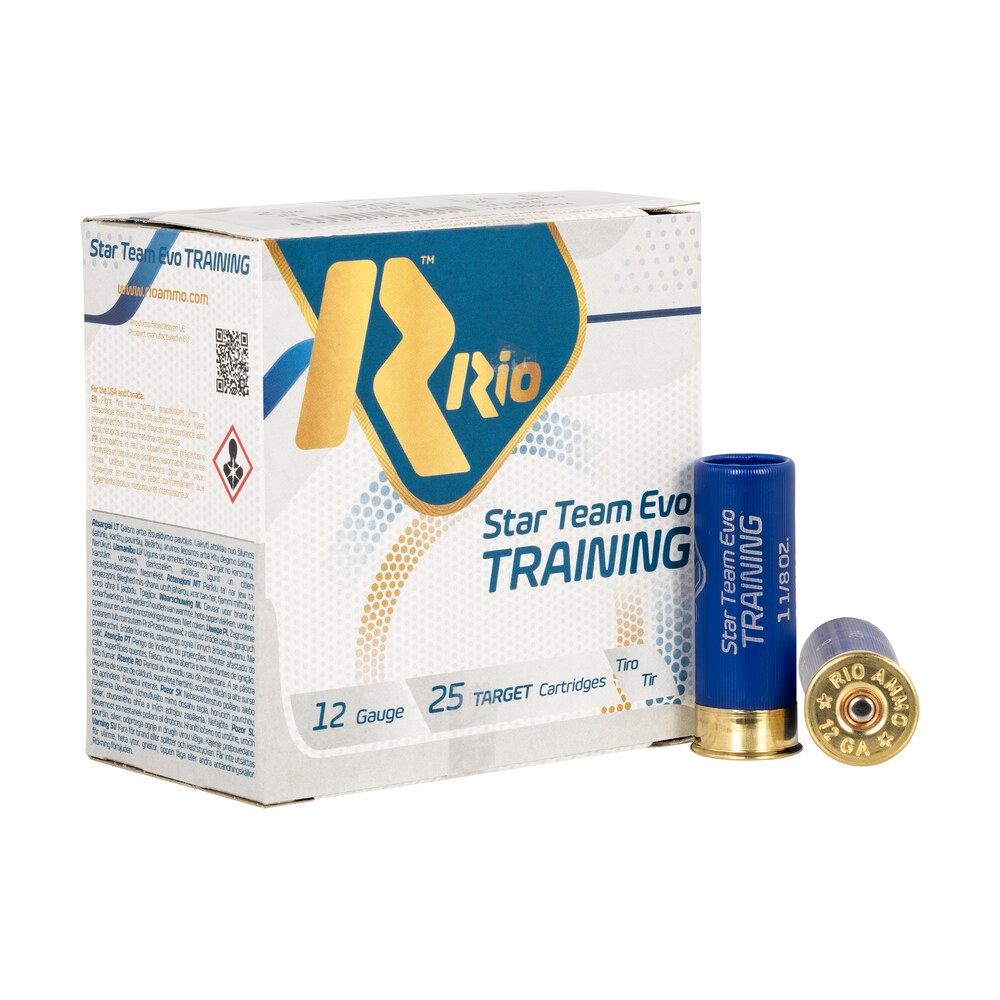 rio ammunition stt328 star team evo 12gauge 2.75" 1 1/8oz 8shot 25 per box/10 case Rio Ammunition STT328 Star Team EVO 12Gauge 2.75" 1 1/8oz 8Shot 25 Per Box/10 Case Sports South item 153241