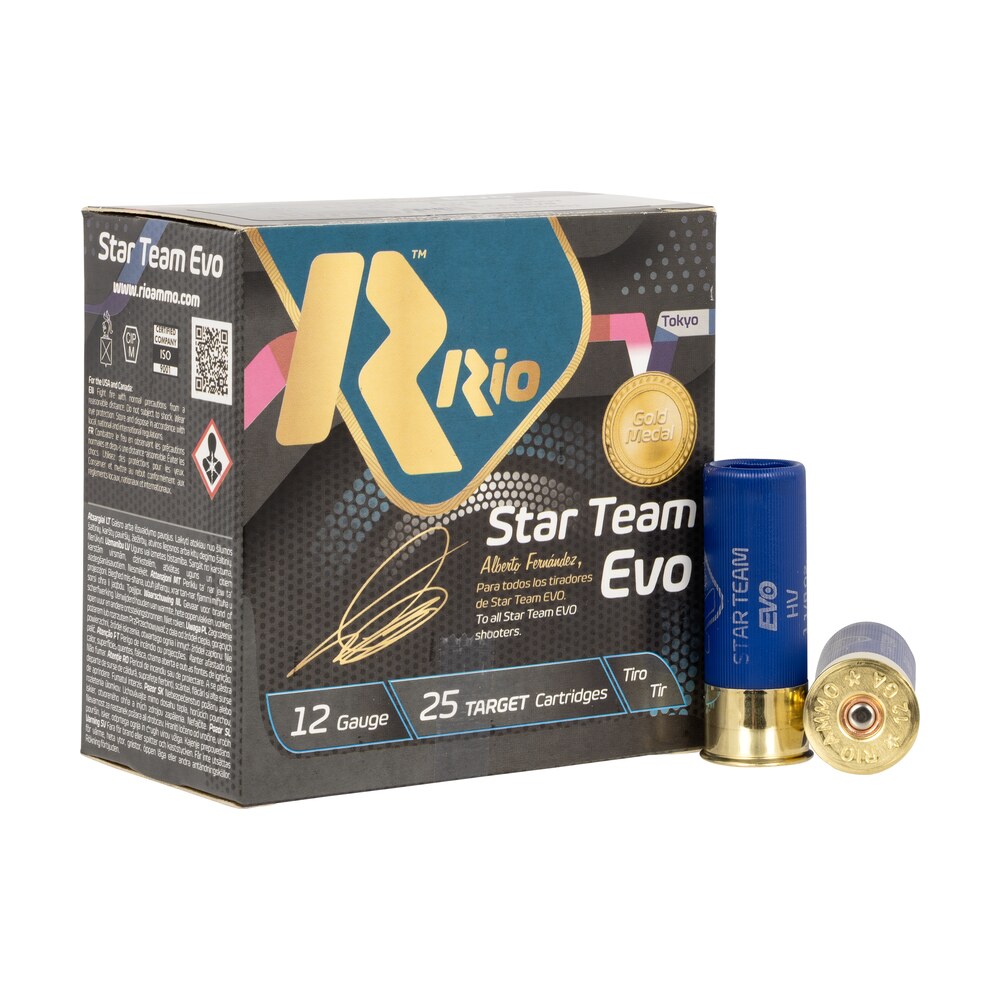 rio ammunition st32hv8 star team evo high velocity 12 gauge 2.75" 1 1/8 oz 8 shot 25 per box/ 10 cs Rio Ammunition ST32HV8 Star Team EVO High Velocity 12 Gauge 2.75" 1 1/8 oz 8 Shot 25 Per Box/ Sports South item 153243