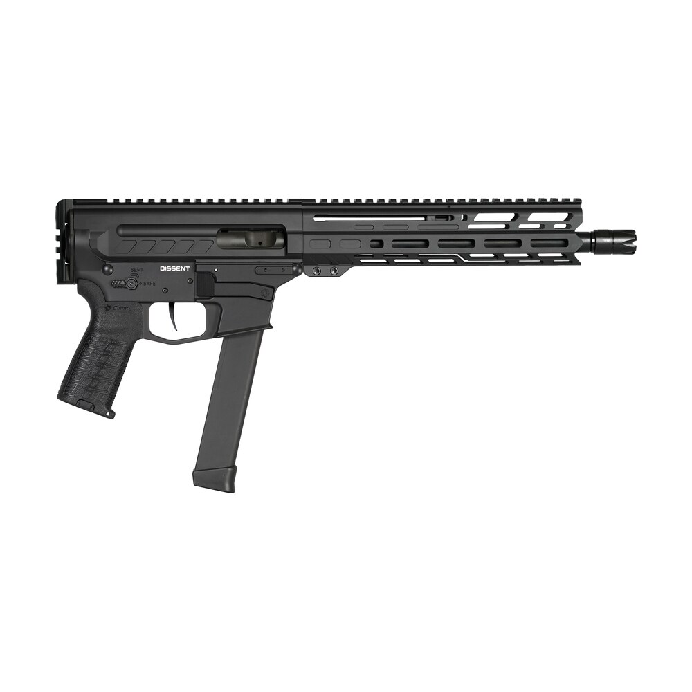 cmmg 99a806dab dissent mkgs 9mm luger 33+1 10.50", black, picatinny brace adapter, 5.50" m lok handguard, left side charging handle, zeroed linear comp, zeroed drop in single stage trigger CMMG 99A806DAB Dissent MKGS 9mm Luger 33+1 10.50", Black, Picatinny Brace Adapter, 5.50" M-LOK Sports South item 153770
