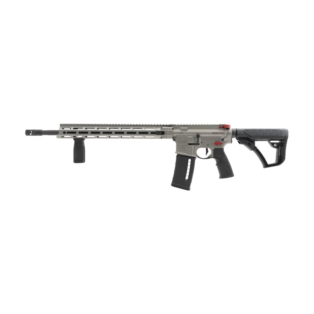 daniel defense 0212809385047 ddm4 v7 pro 5.56x45mm nato 18" 30+1, gun metal gray rec, black oem overmolded stock & grip, geissele trigger, red radian acc. Daniel Defense 0212809385047 DDM4 V7 Pro 5.56x45mm NATO 18" 30+1, Gun Metal Gray Rec, Black OEM Sports South item 154049