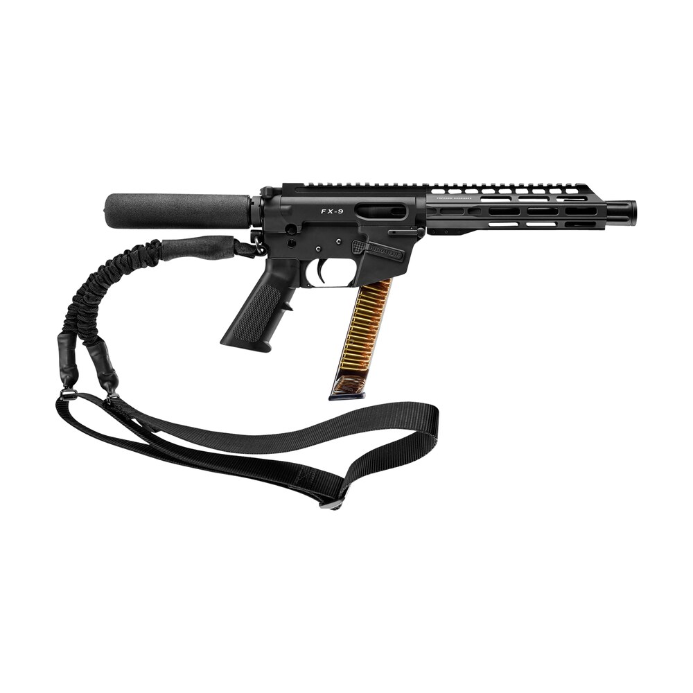 freedom ordnance fx9p8t fx 9 9mm luger 32+1 8", black, m lok handguard, padded buffer tube, a2 grip, 3" faux suppressor, includes sling FREEDOM ORDNANCE FX9P8T FX-9 9mm Luger 32+1 8", Black, M-LOK Handguard, Padded Buffer Tube, A2 Sports South item 154113