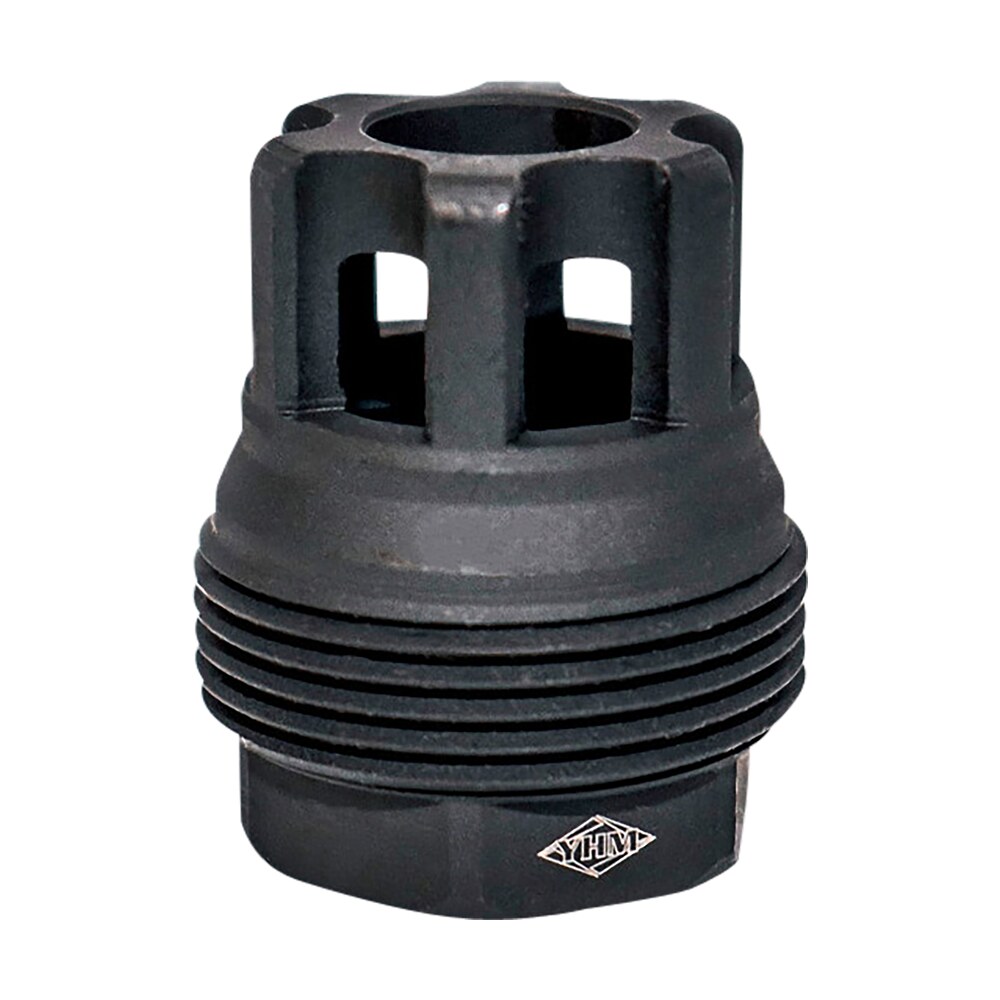 yankee hill 4401mb28 srx qd mini muzzle brake black phosphate steel with 1/2" 28 tpi, 9mm, 1.10" oal & 9.375" diameter for srx adapters Yankee Hill 4401MB28 sRx QD Mini Muzzle Brake Black Phosphate Steel Sports South item 154259