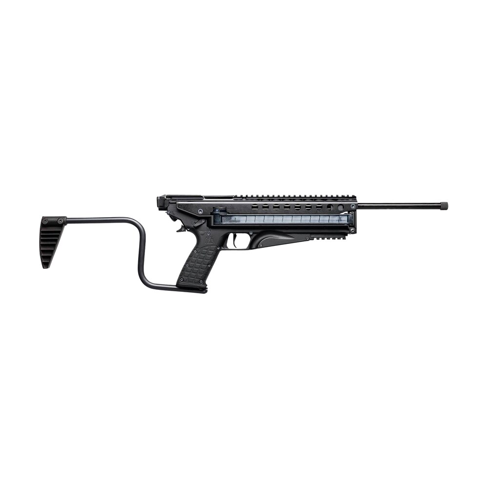 kel tec r50blk r50 5.7x28mm 50+1 16.10" threaded barrel, black receiver & polymer grip, side folding stock, adjustable sights, qd sling mount Kel-Tec R50BLK R50 5.7x28mm 50+1 16.10" Threaded Sports South item 154361