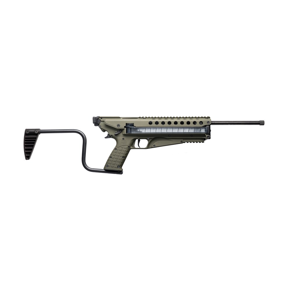 kel tec r50grn r50 5.7x28mm 50+1 16.10" threaded barrel, green receiver & polymer grip, side folding stock, adjustable sights, qd sling mount Kel-Tec R50GRN R50 5.7x28mm 50+1 16.10" Threaded Sports South item 154362