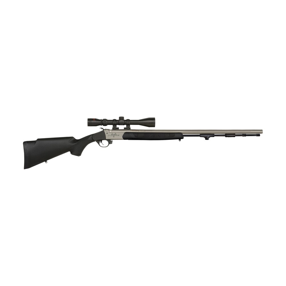 traditions r5 74115040 pursuit xt 45 cal 209 primer 26", stainless barrel/rec, black synthetic furniture, elite xt trigger, 3 9x40mm duplex scope Traditions R5-74115040 Pursuit XT 45 Cal 209 Primer 26", Stainless Barrel/Rec, Black Synthetic Sports South item 154466