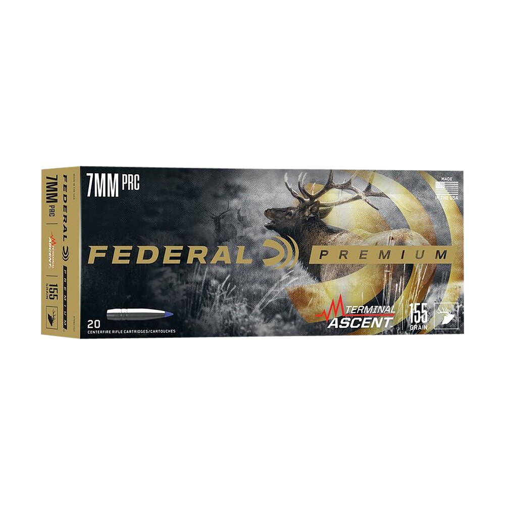 federal p7prcta1 premium terminal ascent 7mmprc 155gr 20 per box/10 case Federal P7PRCTA1 Premium Terminal Ascent 7mmPRC 155gr 20 Per Box/10 Case Sports South item 154778