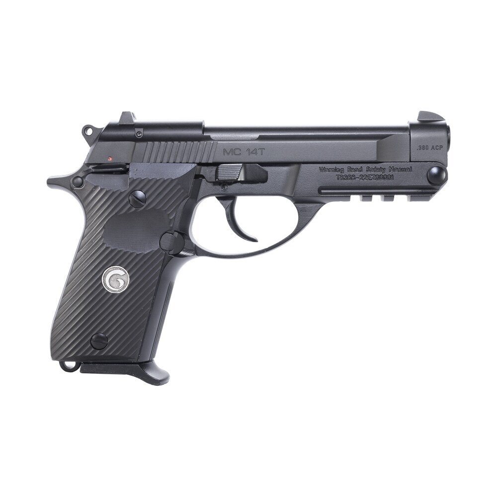 eaa girsan 390850 mc 14t solution compact frame 380 acp 13+1, 4.50" black steel tip up barrel, serrated steel slide & aluminum frame w/picatinny rail, black checkered polymer grip ambidextrous EAA GIRSAN 390850 MC 14T Solution Compact Frame 380 ACP 13+1, 4.50" Black Steel Tip-Up Sports South item 155015