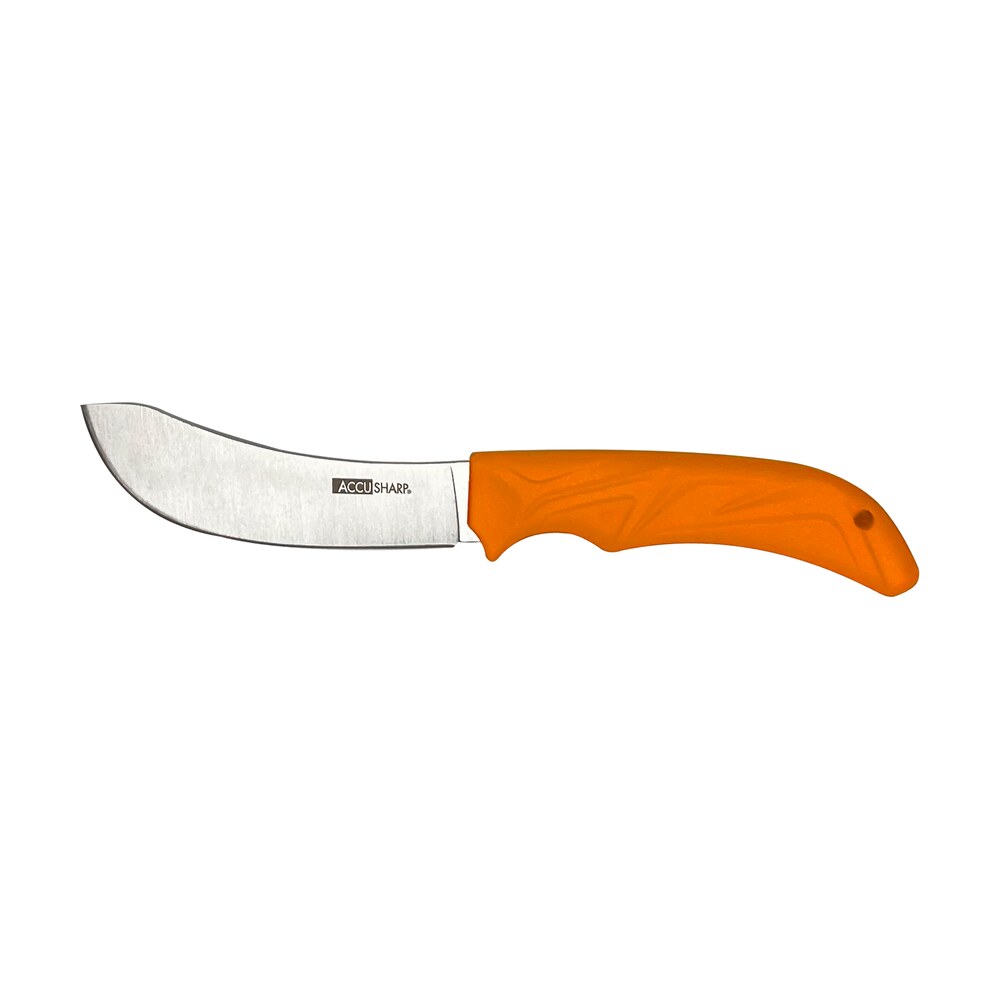 accusharp 732c butcher 4" fixed butcher plain stainless steel blade/blaze orange ergonomic anti slip rubber handle AccuSharp 732C Butcher 4" Fixed Butcher Plain Stainless Steel Blade/Blaze Orange Ergonomic Sports South item 155290