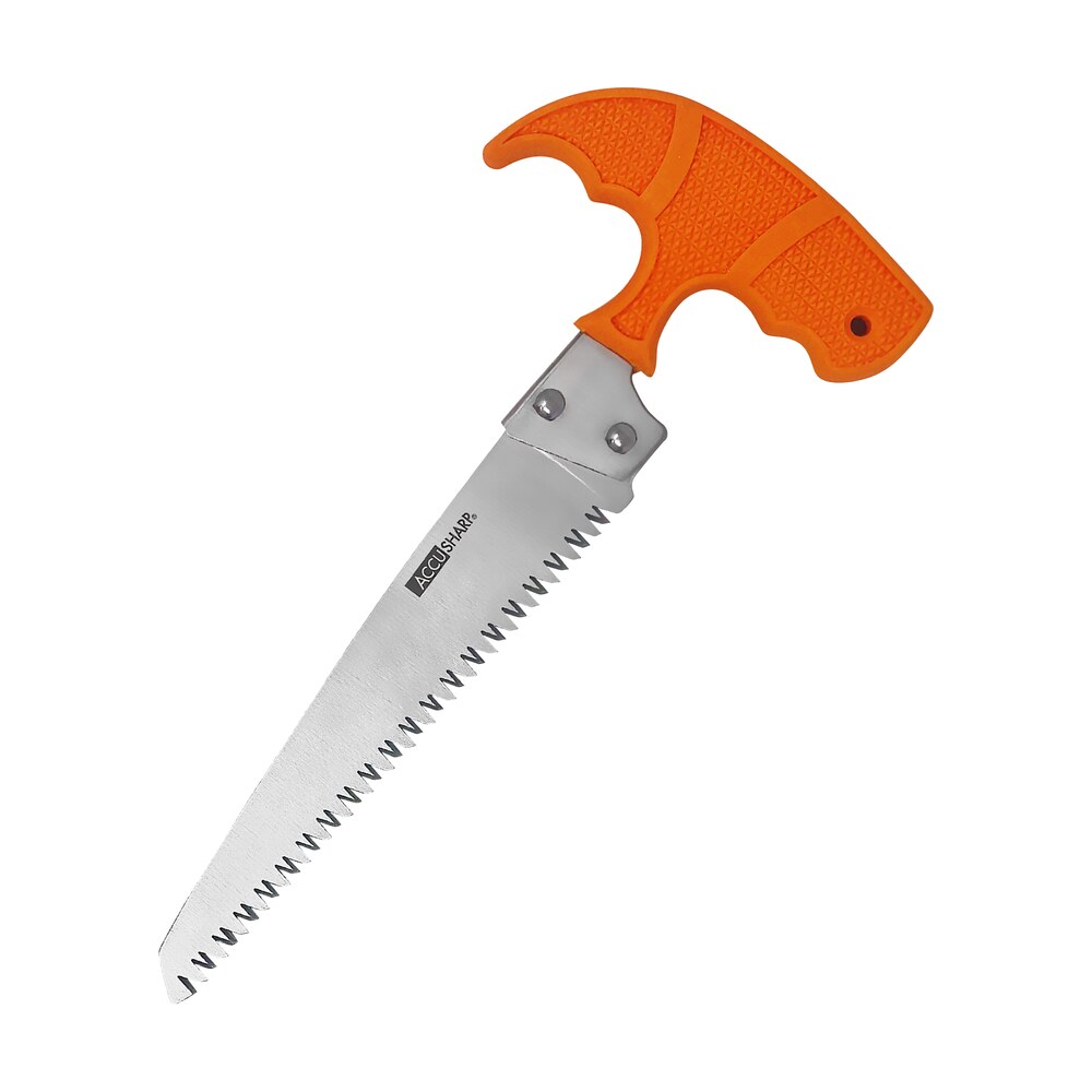 accusharp 730c bone saw fixed saw 6" stainless steel blade/ blaze orange t shaped handle AccuSharp 730C Bone Saw Fixed Saw 6" Stainless Steel Blade/ Blaze Orange T-Shaped Handle Sports South item 155292