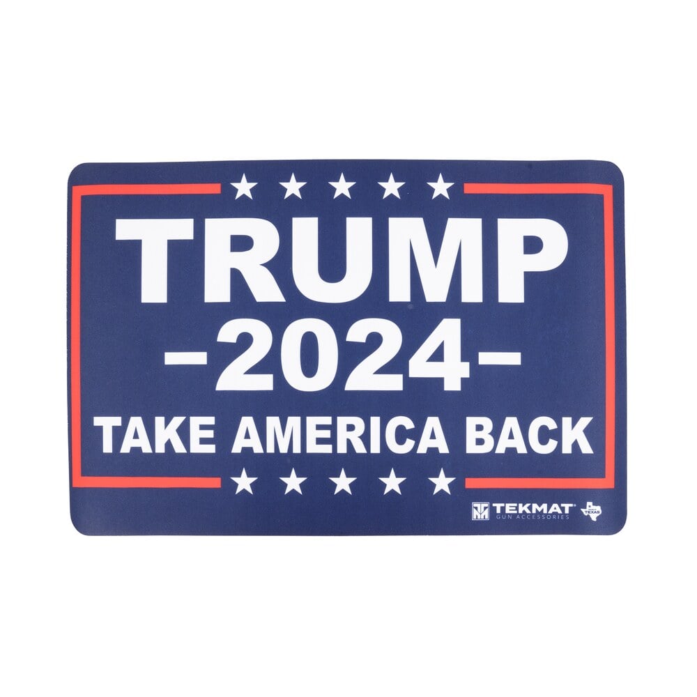 tekmat tekr17trump2024 trump 2024 take back america red/white/blue rubber 11" x 17" TekMat TEKR17TRUMP2024 Trump 2024 Take Back America Red/White/Blue Rubber 11" x 17" Sports South item 155338