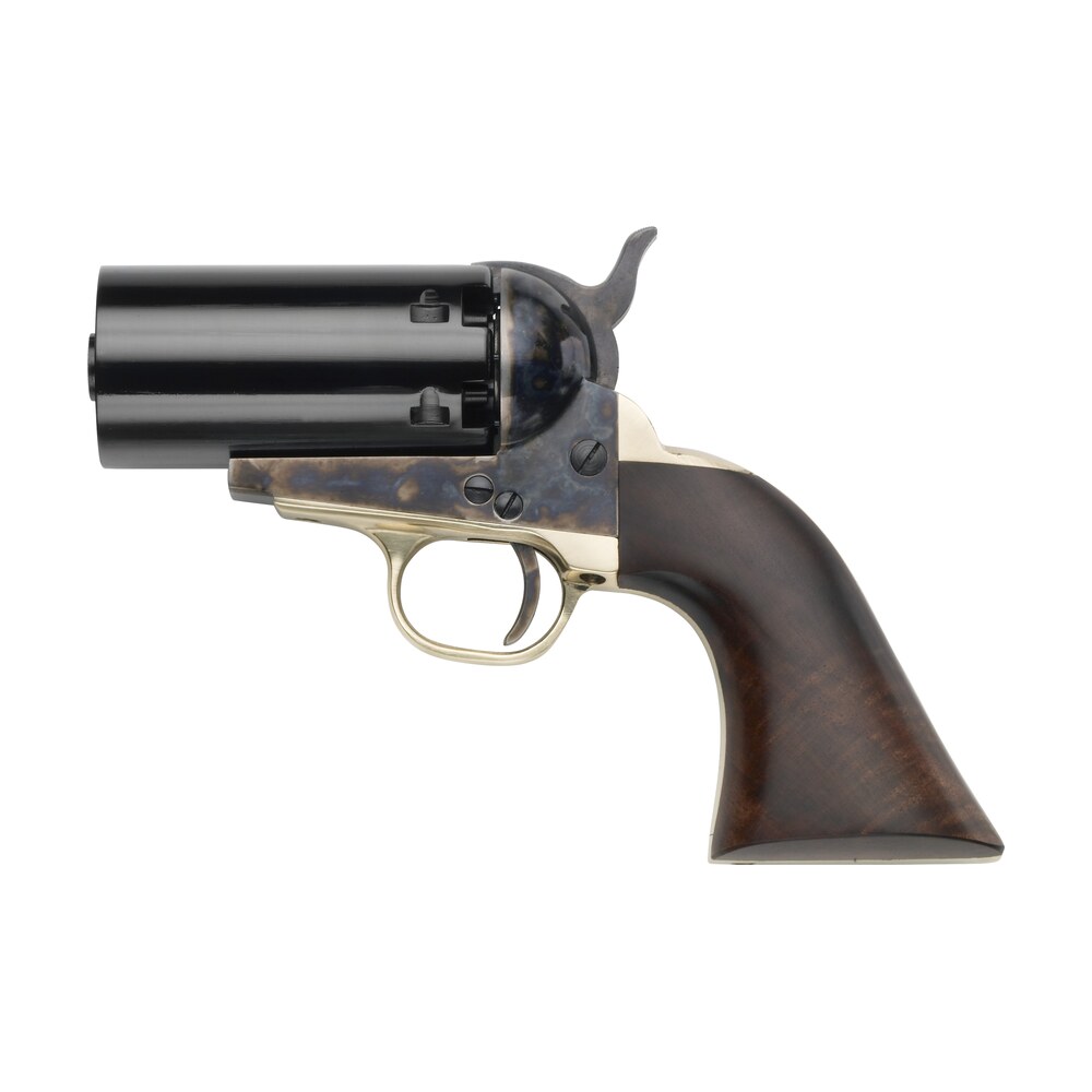 pietta pf51pepper36 1851 navy "yank" pepperbox 36 cal 6rd color case hardened frame, walnut grip, no barrel Pietta PF51PEPPER36 1851 Navy "Yank" Pepperbox 36 Cal 6rd Color Case Hardened Sports South item 155405
