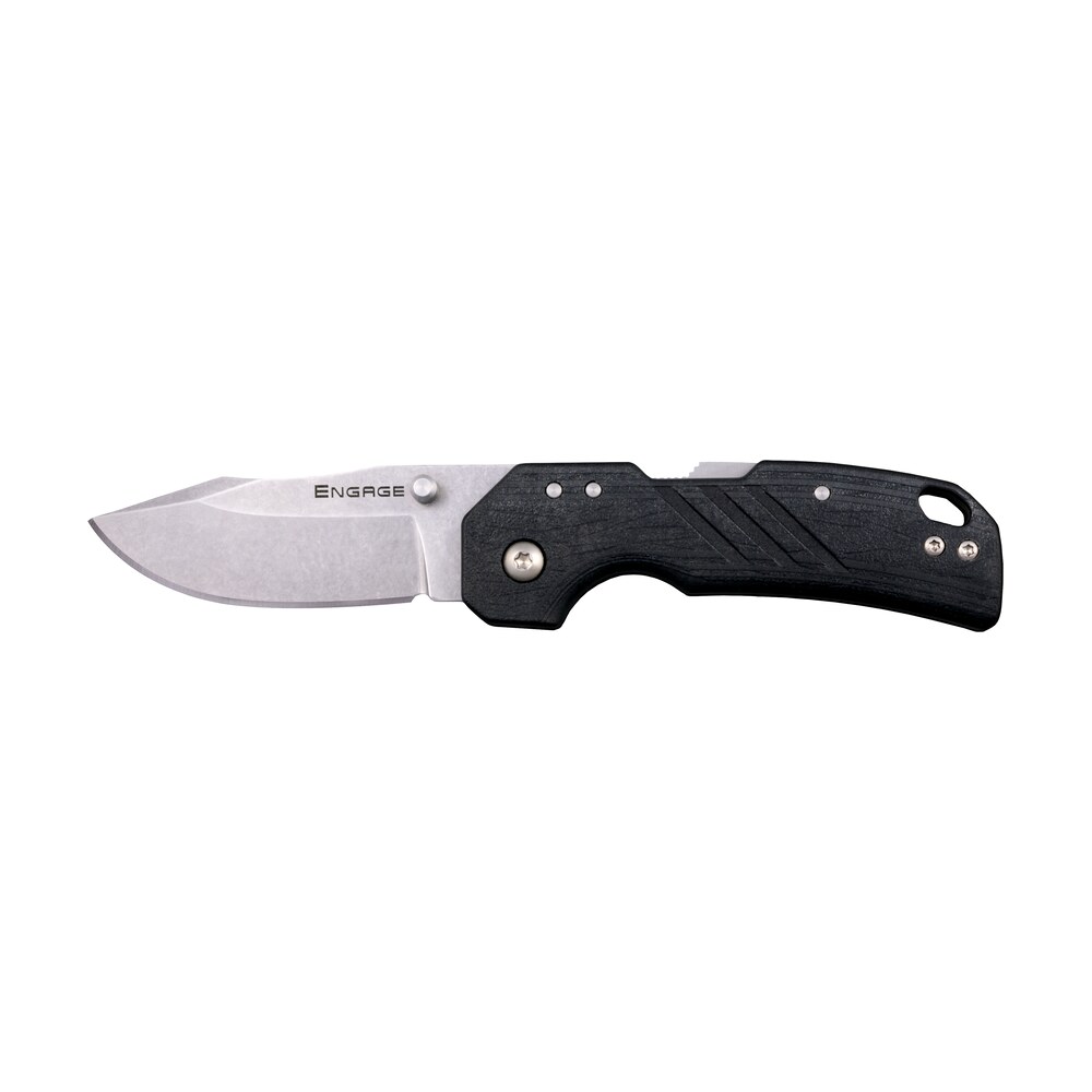 cold steel csfl25dplc engage 2.50" folding clip point plain stonewashed 4116 ss blade/black gfn handle includes belt clip Cold Steel CSFL25DPLC Engage 2.50" Folding Clip Point Plain Stonewashed 4116 SS Blade/Black GFN Sports South item 155518