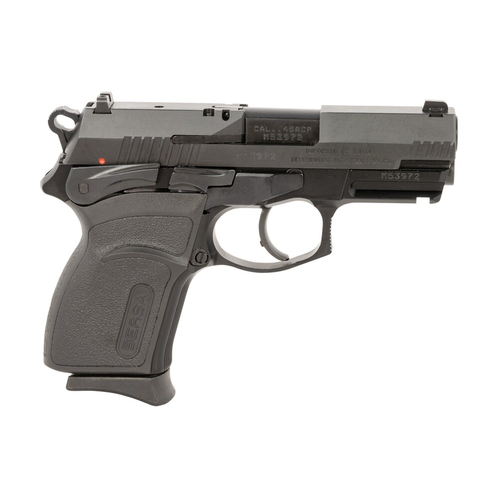 bersa tpr45cm tprc compact frame 45 acp 7+1 3.50" black steel barrel, matte black serrated steel slide & aluminum frame w/picatinny rail, ambidextrous Bersa TPR45CM TPRC Compact Frame 45 ACP 7+1 3.50" Black Steel Sports South item 155716