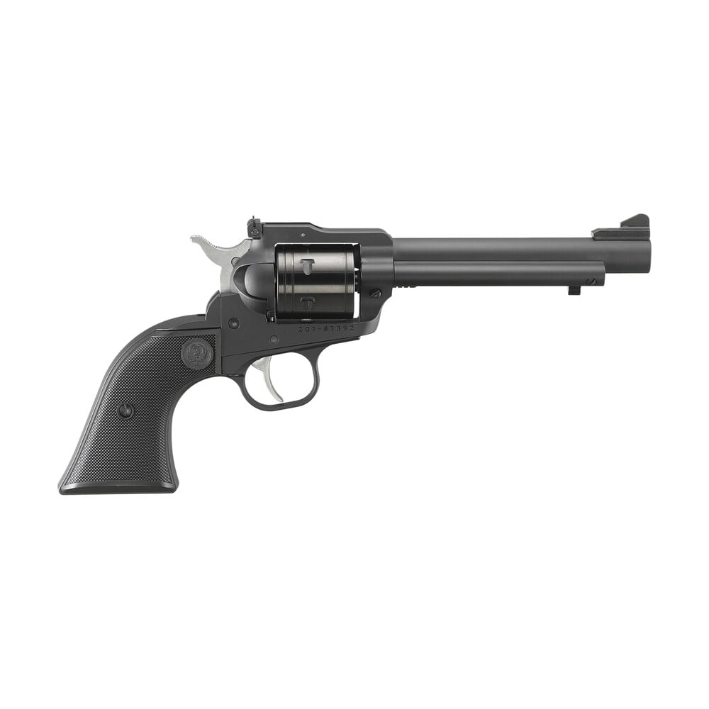ruger 2032 super wrangler 22 lr/22 wmr 6 shot 5.50" black cerakote steel barrel & frame, black cylinder, black checkered polymer grip, transfer bar safety, exposed hammer Ruger 2032 Super Wrangler 22 LR/22 WMR 6 Shot 5.50" Black Cerakote Steel Barrel & Sports South item 155722