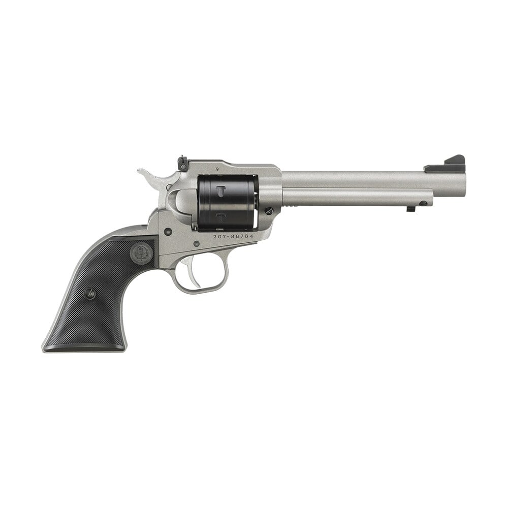 ruger 2033 super wrangler 22 lr/22 wmr 6 shot 5.50" silver cerakote steel barrel & frame, black cylinder, black checkered polymer grip, transfer bar safety, exposed hammer Ruger 2033 Super Wrangler 22 LR/22 WMR 6 Shot 5.50" Silver Cerakote Steel Barrel & Sports South item 155723