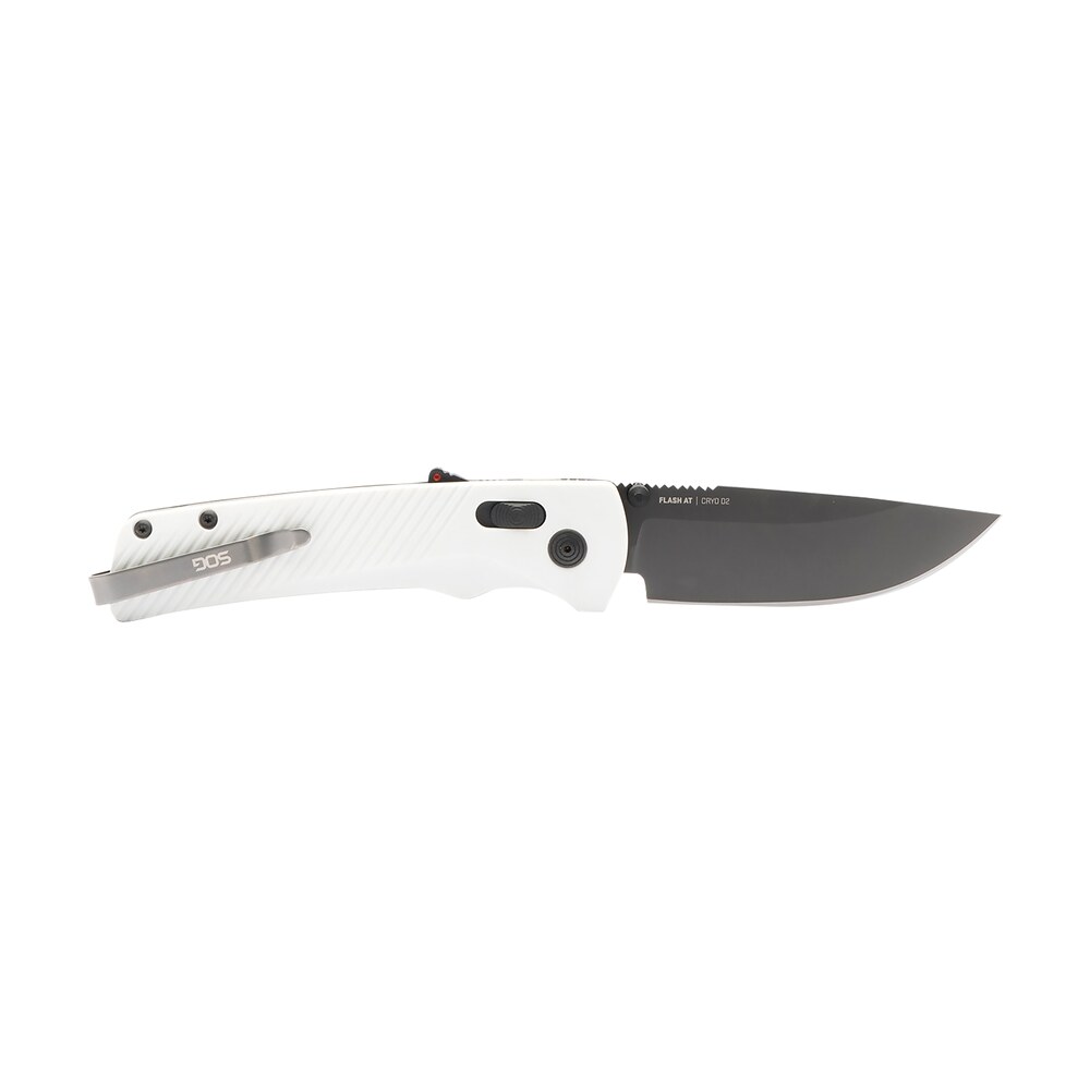 s.o.g sog11181041 flash at 3.45" folding straight back plain tini cryo d2 steel blade, concrete gray textured grn handle S.O.G SOG11181041 Flash AT 3.45" Folding Straight Back Plain TiNi Cryo D2 Steel Blade, Concrete Sports South item 155805