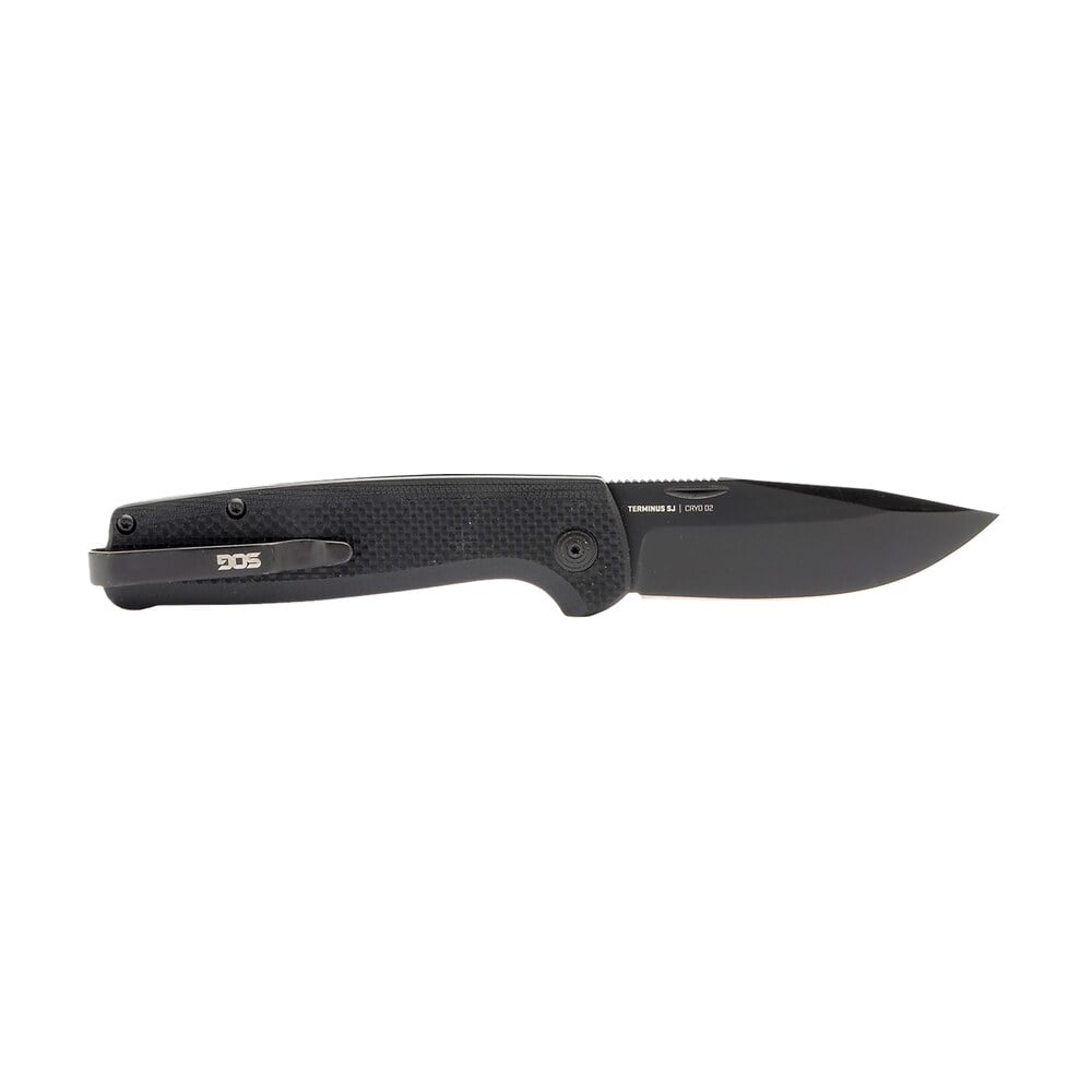 s.o.g sogtm1005bx terminus sj 2.90" folding clip point plain stonewashed cryo d2 steel blade/ blackout g10 handle includes belt clip S.O.G SOGTM1005BX Terminus SJ 2.90" Folding Clip Point Plain Stonewashed Cryo D2 Steel Blade/ Sports South item 155819