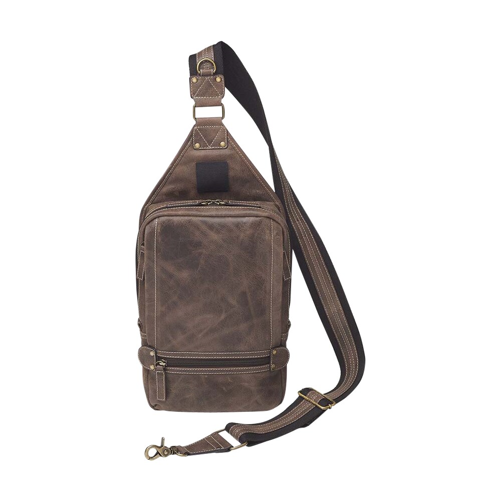 gun tote'n mamas/kingport gtmczy108 sling backpack brown leather includes standard holster Gun Tote'n Mamas/Kingport GTMCZY108 Sling Backpack Brown Leather Includes Standard Holster Sports South item 155860