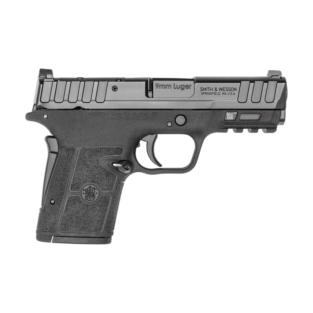 smith & wesson 13733 equalizer micro compact 9mm luger 10+1 3.68" black armornite steel barrel, optic ready/serrated slide, black polymer frame w/picatinny rail, black textured polymer grips Smith & Wesson 13733 Equalizer Micro-Compact 9mm Luger 10+1 3.68" Black Armornite Steel Sports South item 155932