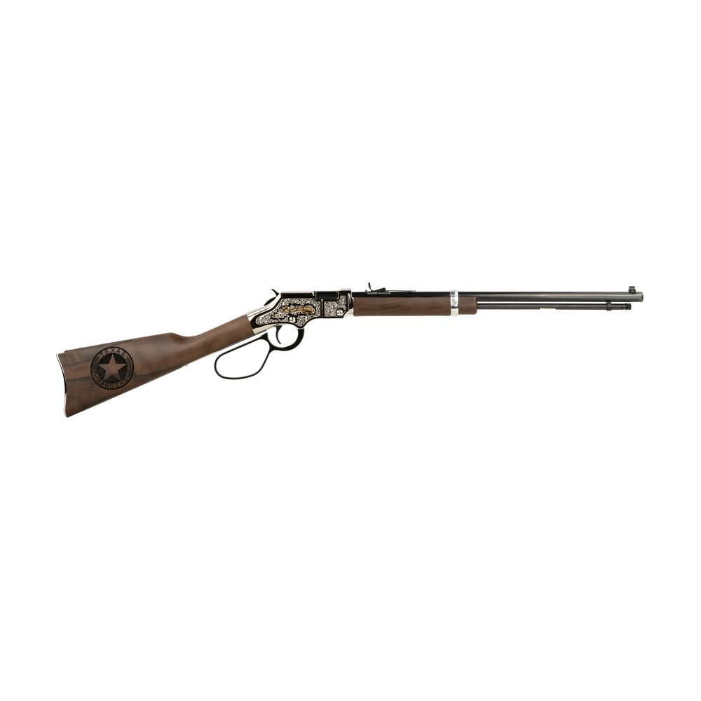 henry h004tr golden boy texas rangers bicentennial tribute edition 22 short, 22 long or 22 lr, 16 lr/21 short capacity, 20" blued octagon barrel, engraved nickel plated rec & american walnut stock, ad Henry H004TR Golden Boy Texas Rangers Bicentennial Tribute Edition 22 Short, 22 Long or 22 LR, Sports South item 155935