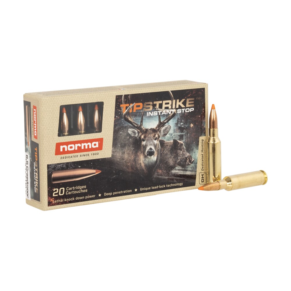 norma ammunition 20166512 dedicated hunting tipstrike 6.5creedmoor 140gr 20 per box/10 case Norma Ammunition 20166512 Dedicated Hunting Tipstrike 6.5Creedmoor 140gr 20 Per Box/10 Case Sports South item 156102