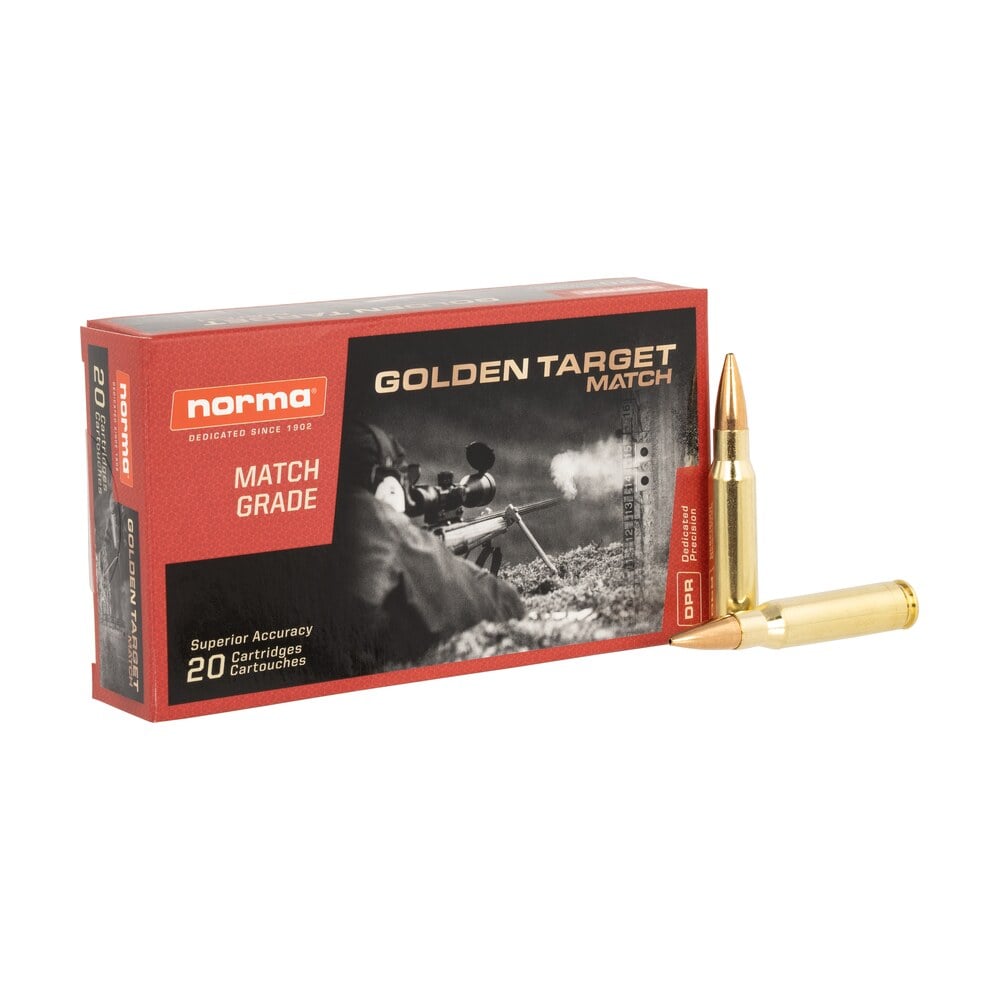 norma ammunition 10177432 dedicated precision golden target match 308win 168gr bthp 20 per box/10 case Norma Ammunition 10177432 Dedicated Precision Golden Target Match 308Win 168gr BTHP 20 Per Sports South item 156111