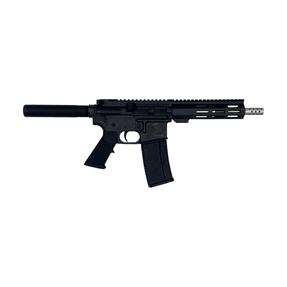 great lakes firearms gl15223sspblk ar 15 pistol 223 wylde 30+1 7.50" stainless barrel, black, 7" m lok handguard, buffer tube (no brace), a2 grip Great Lakes Firearms GL15223SSPBLK AR-15 Pistol 223 Wylde 30+1 7.50" Stainless Sports South item 156860