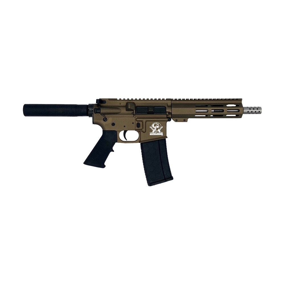 great lakes firearms gl15223sspbrz ar 15 pistol 223 wylde 30+1 7.50" stainless barrel, bronze rec, 7" m lok handguard, buffer tube (no brace), black a2 grip Great Lakes Firearms GL15223SSPBRZ AR-15 Pistol 223 Wylde 30+1 7.50" Stainless Sports South item 156861