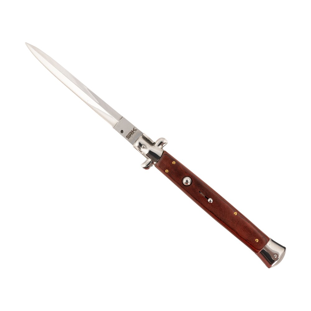 steel river knives cirwd spartan 6" italian dagger polished blade 7" red wood handle side open Steel River Knives CIRWD Spartan 6" Italian Dagger Polished Blade 7" Red Wood Handle Side Open Sports South item 156988