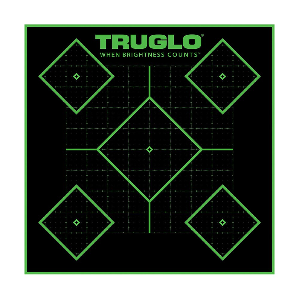 truglo tg14a25bb tru see 5 diamond target self adhesive heavy paper black/green 12"x12" 25 pack TruGlo TG14A25BB Tru-See 5- Diamond Target Self-Adhesive Heavy Paper Black/Green 12"x12" 25 Sports South item 157030