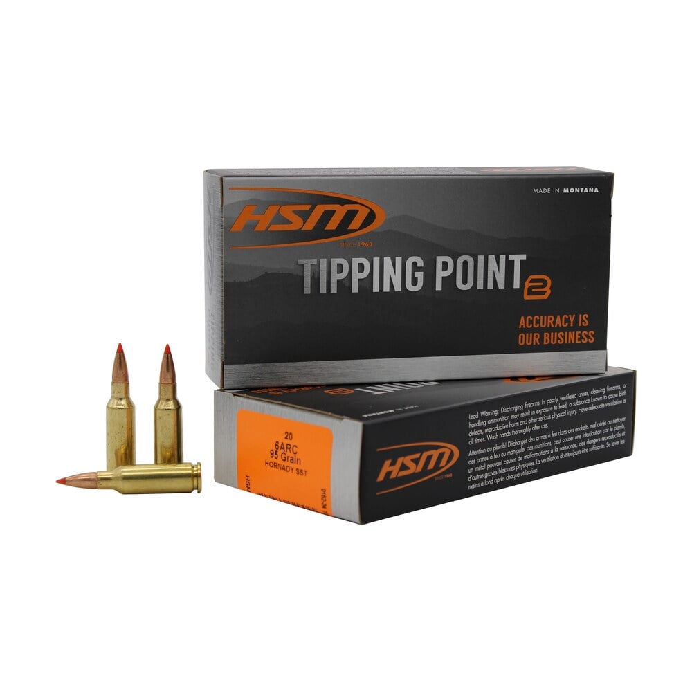 hsm 6arc2n tipping point super shock tip 6mm arc 95 gr 20 per box/ 25 case HSM 6ARC2N Tipping Point Super Shock Tip 6mm ARC 95 gr 20 Per Box/ 25 Case Sports South item 157077