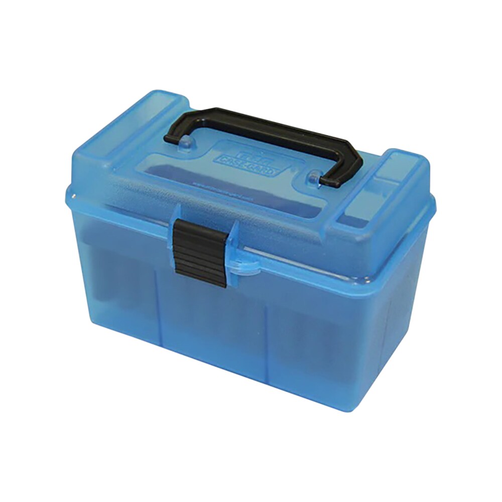 mtm case gard h50rmag24 deluxe ammo box 300 win mag/7mm rem clear blue polypropylene 50rd MTM Case-Gard H50RMAG24 Deluxe Ammo Box 300 Win Mag/7mm Rem Clear Blue Polypropylene 50rd Sports South item 157084